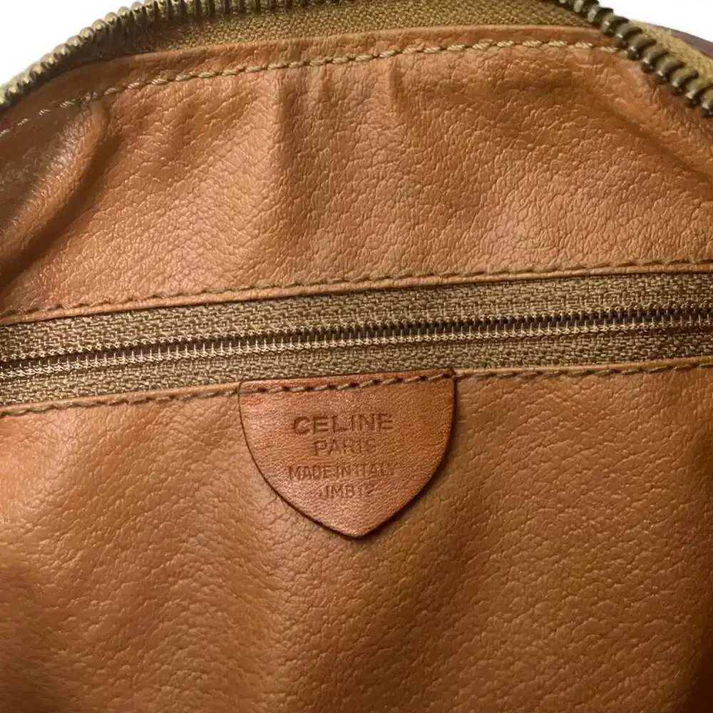 Celine Macadam Handbag Dark Brown PVC Leather
